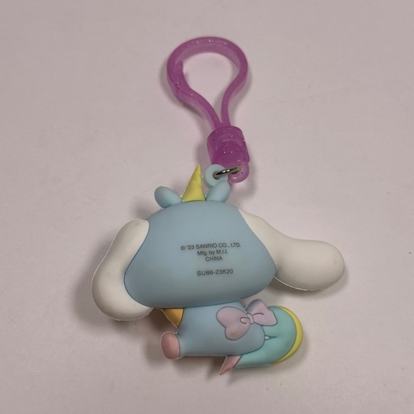 Sanrio Cinnamoroll Unicorn Plush Keychain Charm Bag Accessory Kawaii Blue Pink‎ - Picture 5 of 6
